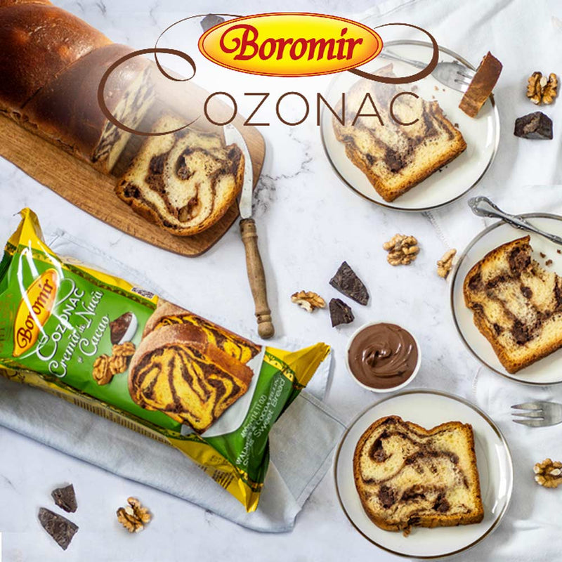 Cozonac crema nuca si cacao - Delumani - Magazin Romanesc 